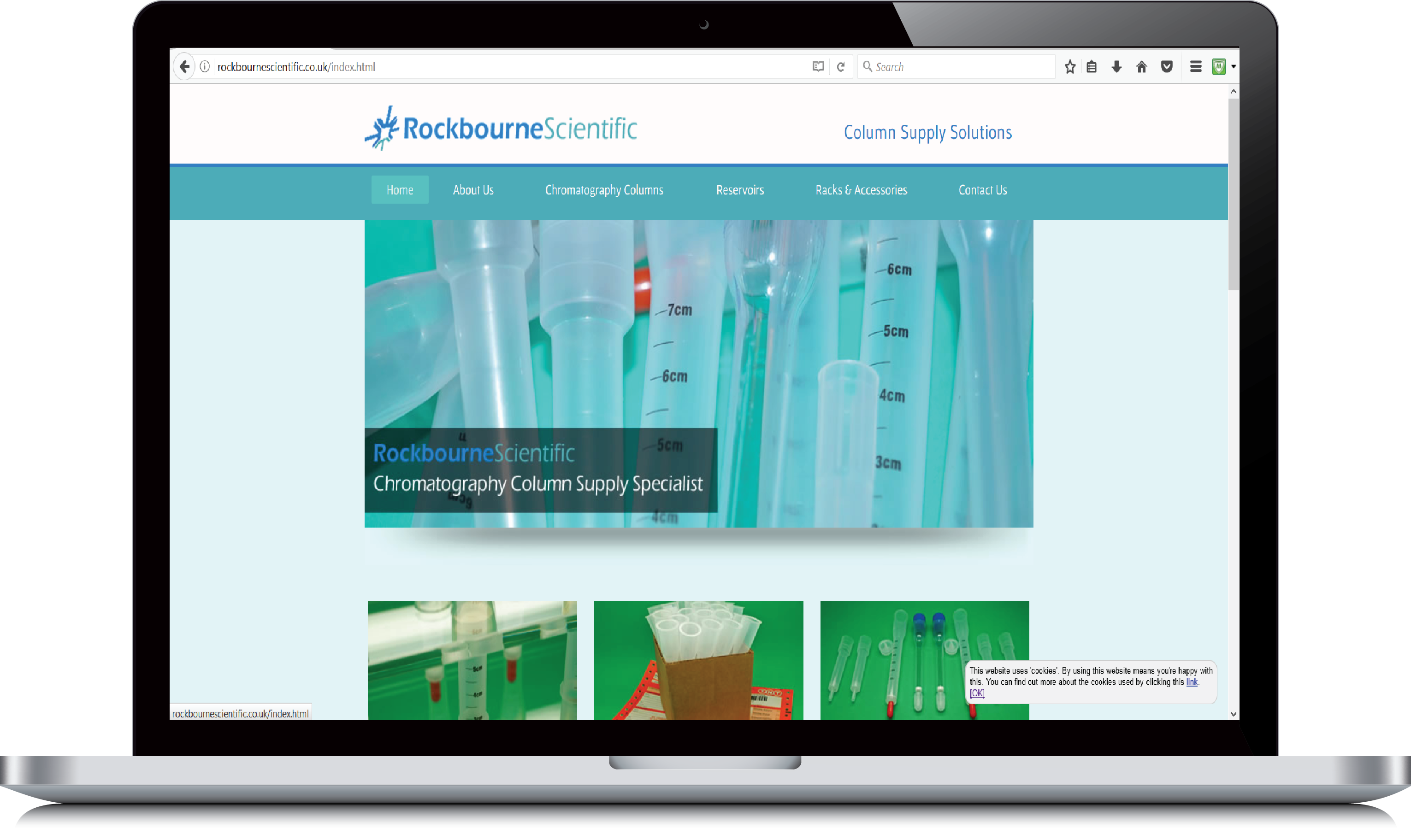 Rockbourne Scientific website example view